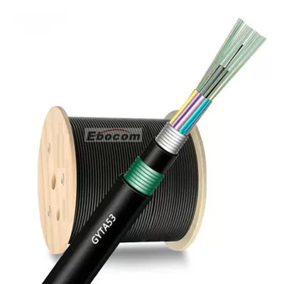 2-144 core GYTS53 GYTA53 underground optical cable SM G652D PE jacket Double Armored long distance communication