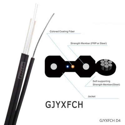 Outdoor FTTH Fiber Optic Cable Self-supporting 2 core GJYXFCH G657A1A2 Networking wire distribution
