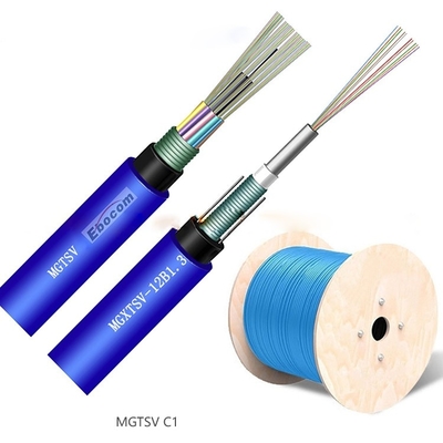 Flame retardant MGTSV Optical Fiber Cable 144 Core SM Stranded Loose Tube Armored Mine inter-office communication