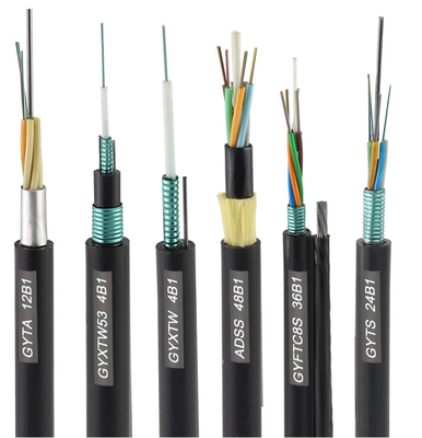 Outdoor GYXTW Optical Fiber Cable 2-24 core G652D PE jacket  for Duct Aerial Wholesale Price