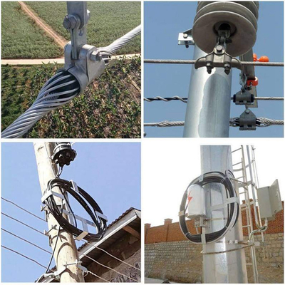 Overhead OPGW Fiber Optic Cable 2-288core 24B1-50 Cross Section Power Ground Wire Composite Tower