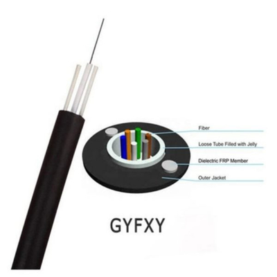 Outdoor GYFXY Optical Fiber Cable 12 core G652D for Long Distance Communication