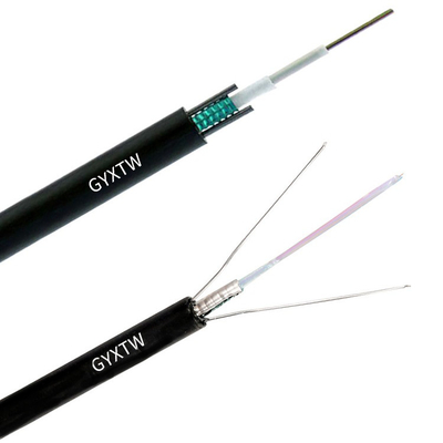 PE Jacket GYXTW Outdoor Fiber Optic Cable Single Mode Central Loose Tube Armored Cable for Aerial Duct Installations
