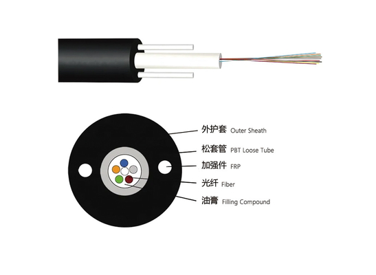 GYFXTY Non-Metallic Outdoor FTTH Round Fiber Optic Cable with FRP Strength Member