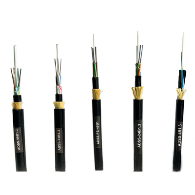ADSS Fiber Optic Cable 24 Core G652D SM for Large Span Communication Line on Power Line