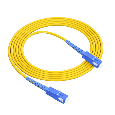 Simplex SC UPC G652D Single Mode 2.0mm Fiber Patch Cable 3m PVC Jacket Blue Durable Connector dla aplikacji telekomunikacyjnych