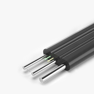 Zewnętrzny kabel światłowodowy FTTH GJYXCH, 1 włókno, kabel optyczny G657A1 ze stalowym elementem wzmacniającym