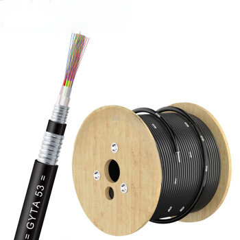 Outdoor Fiber Cable GYTA53 24 Cores SM G652D Armored Aluminum Double Sheath for Direct Burried