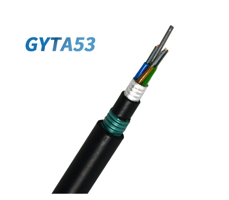 Outdoor Fiber Cable GYTA53 24 Cores SM G652D Armored Aluminum Double Sheath for Direct Burried