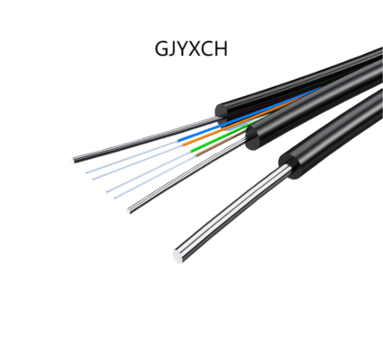 4 rdzenia G657A1 Kabel FTTH Drop Fiber Outdoor GJYXCH z 0,8mm Steel Wire Messenger